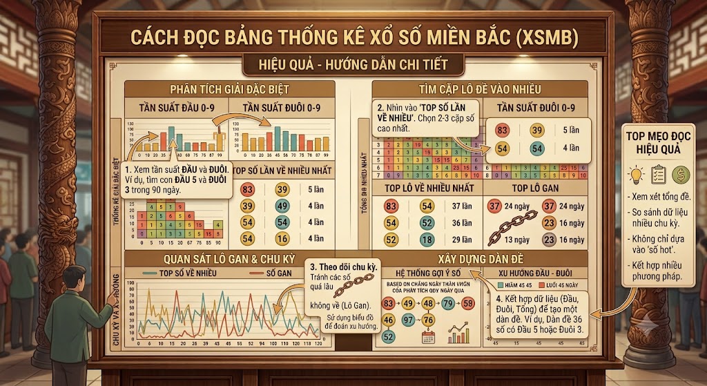 Cách đọc bảng thống kê xổ số miền Bắc hiệu quả