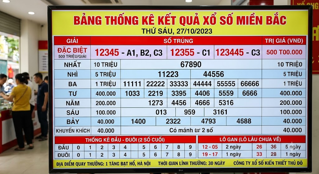 Thông kê kết quả xổ số miền Bắc 