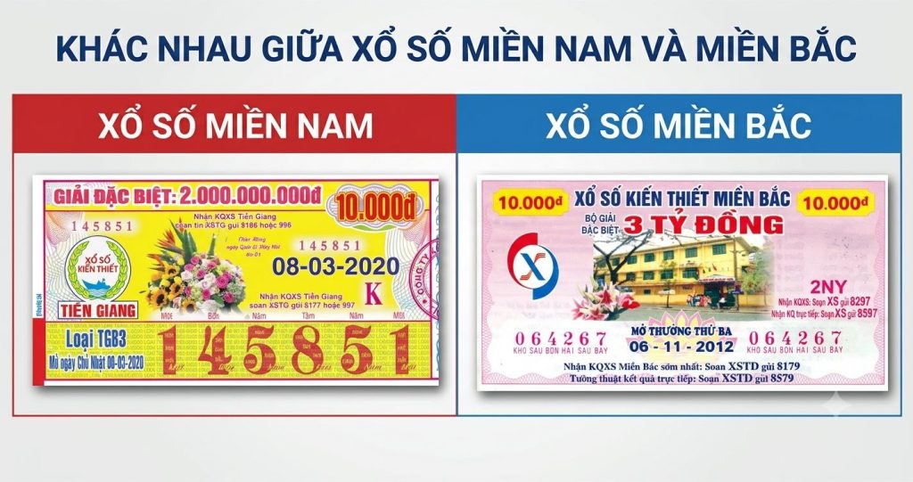 Cơ cấu giải thưởng xổ số miền Nam và miền Bắc khác nhau thế nào?